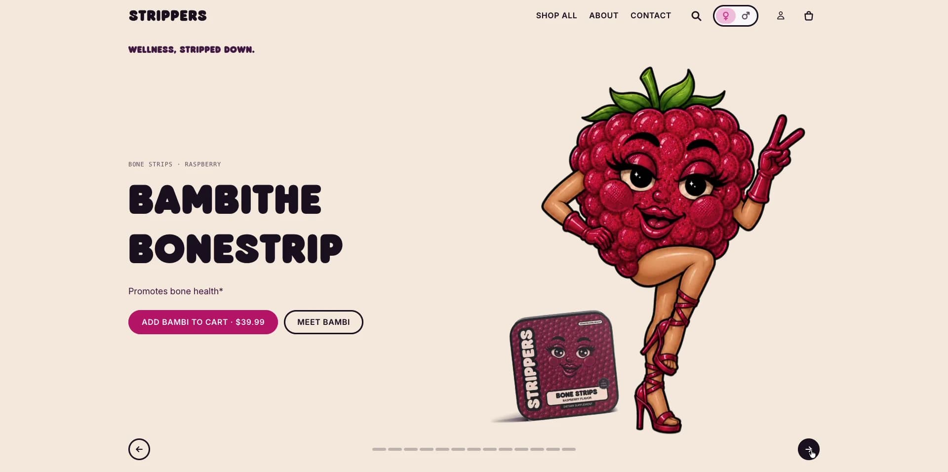 Strips by Strippers website preview